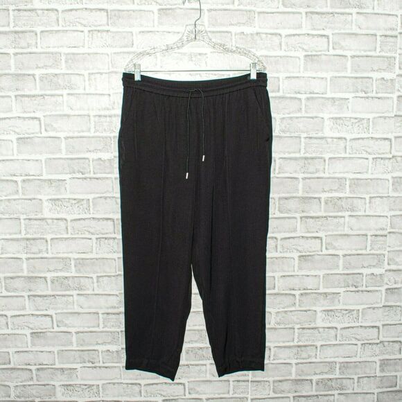 ATM Anthony Thomas Melillo Crop Pull on Pants Black Size XL - Picture 1 of 8